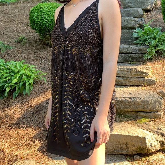 Free people beaded slip dress - Picture 3 of 4